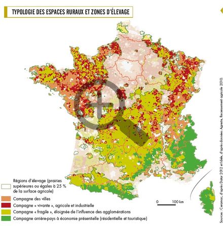 Typologie des espaces ruraux et zones d'élevage