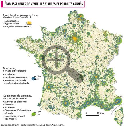 Établissements de vente des viandes et produits carnés