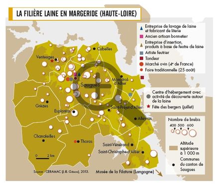 La filière laine en margeride (Haut-Loire)