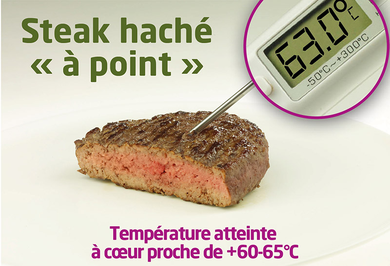 Cuisson du steak haché "à point"