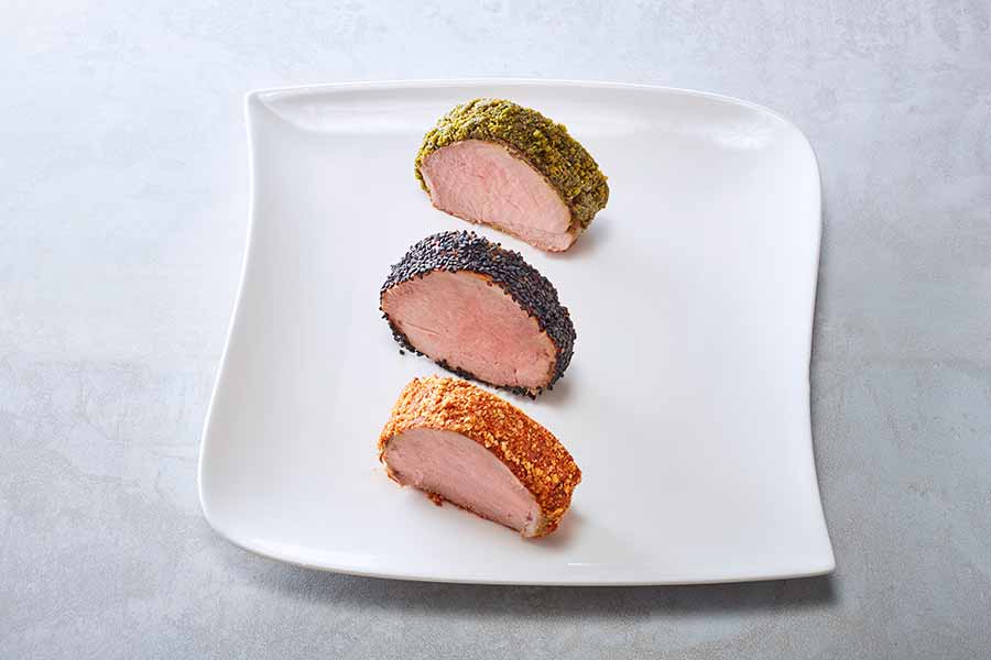 Dressage d’une assiette de Médaillons de veau aux trois couleurs - Étape 1