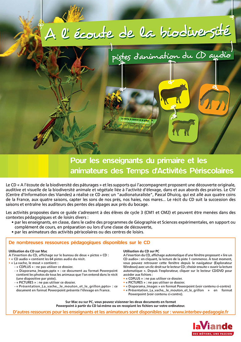 Kit "A l'écoute de la biodiversité" -  Le guide d'animation