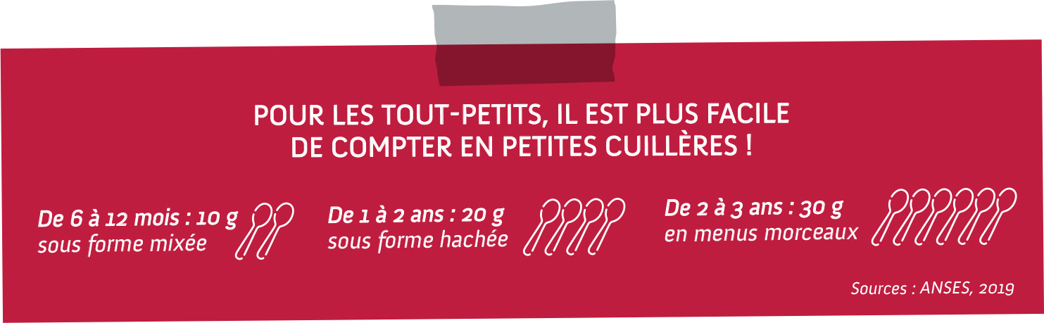 Pour les tout-petits, il est plus facile de compter en petites cuillères !