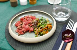 Bœuf façon Tataki, Wok de légumes croquants au sésame