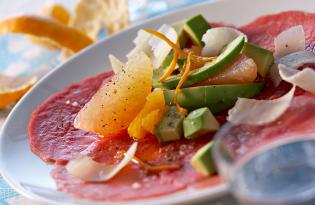 Recette de Carpaccio de boeuf parfumé à la mandarine