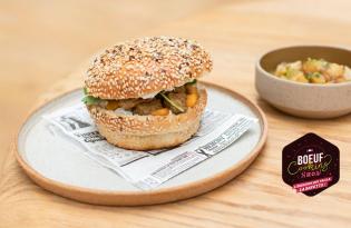 Faux-filet de bœuf en burger sucré-salé Faux-filet de bœuf en burger sucré-salé