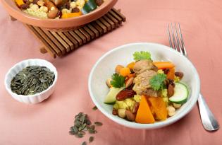 Tajine d’agneau, butternut & pois chiches