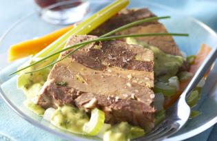 Terrine de langue de boeuf au foie gras Terrine de langue de boeuf au foie gras
