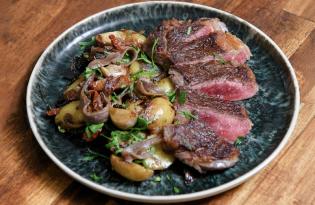 Faux-filet de boeuf façon terre-mer Faux-filet de boeuf façon terre-mer