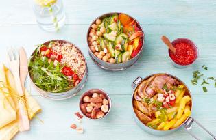 Recette de Poke bowl d’agneau aux salsifis, courgettes Recette de Poke bowl d’agneau aux salsifis, courgettes