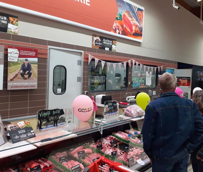 Visite du rayon boucherie Intermarché Le Cateau