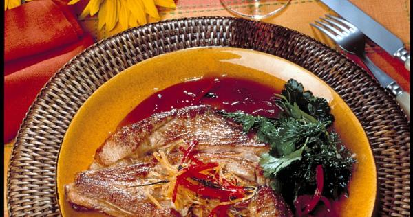 Recette de Côte de veau au four, à la vanille, citron confit et poivron