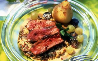 Côte de boeuf aux fruits