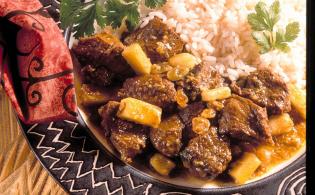 Curry de boeuf aux fruits