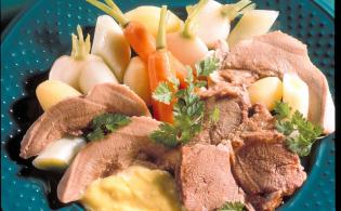 Pot-au-feu de langues d'agneau et son aïoli