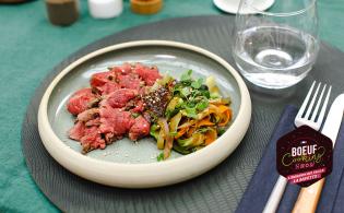 Bœuf façon Tataki, Wok de légumes croquants au sésame