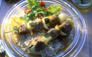 Brochettes de veau au citron