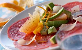 Recette de Carpaccio de boeuf parfumé à la mandarine