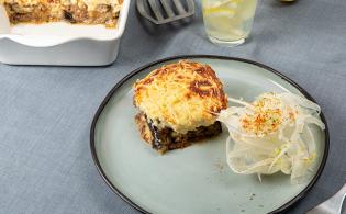 Moussaka de bœuf, salade de fenouil au citron