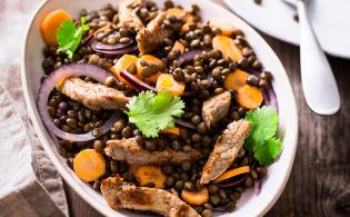 Salade de veau aux lentilles