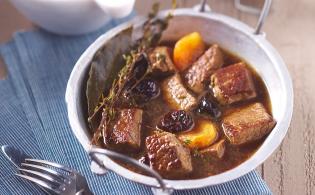 Boeuf Bourguignon aux fruits secs