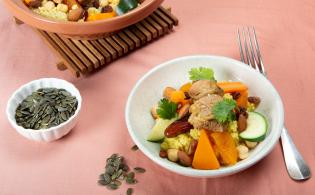 Tajine d’agneau, butternut & pois chiches