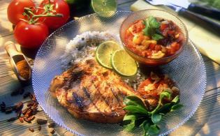 Côtes de veau au rougail de tomates