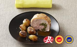 Recette d'Epaule d’agneau au four roulée aux herbes,  pommes de terre grenaille