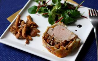 Filet mignon en croute aux girolles et aux marrons