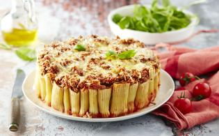 Gâteau de pâtes au bœuf façon bolognaise