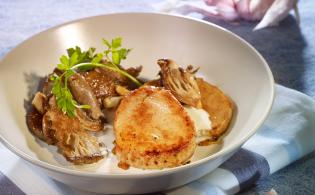 Grenadins de veau à la crème d'ail