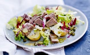 Salade acidulée de langue de veau