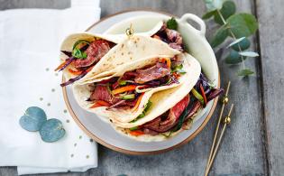 Mini-tacos de cheval teriyaki