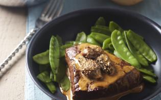 Pavés de rumsteck à la crème de morilles