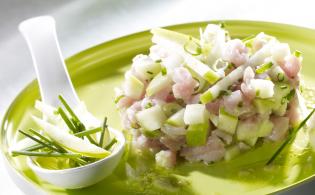 Tartare de veau aux pommes vertes