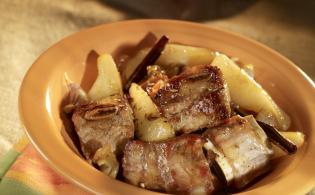 Tajine de veau aux poires et au miel