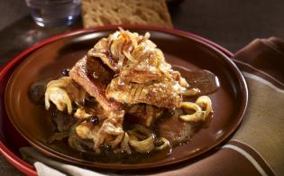 Fricassée de veau au pain d'épices et à la bière rousse