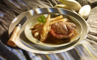 Grenadins de veau aux endives caramélisées