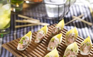 Tartare de veau en feuilles d'endive