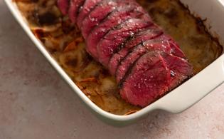 Rôti de bœuf au four, pommes boulangères