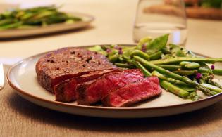 Steak minute à la poêle, sauce échalote