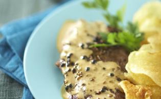 Steaks de boeuf au poivre 