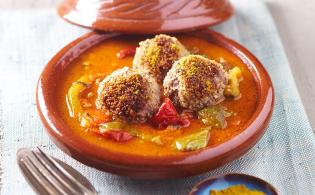 Tajine de boulettes de bœuf aux poivrons