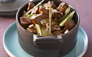 Sauté de veau à la citronnelle, façon tajine