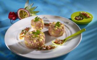 Tartare de veau ananas-passion