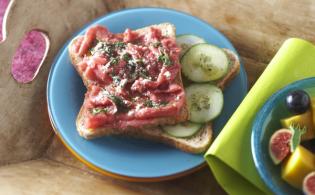 Tartines de carpaccio de boeuf