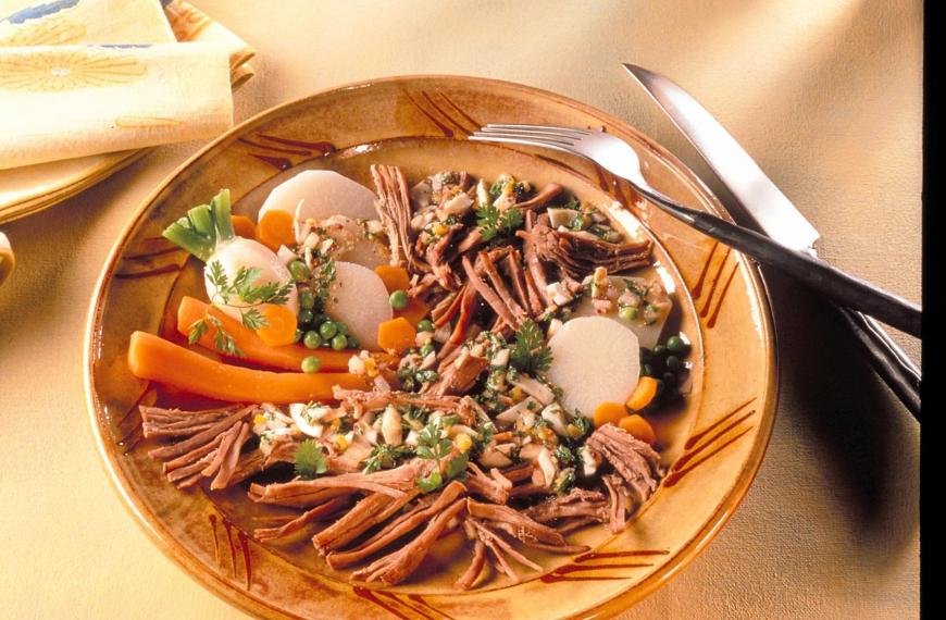 Effilochée de boeuf en jardinière Effilochée de boeuf en jardinière