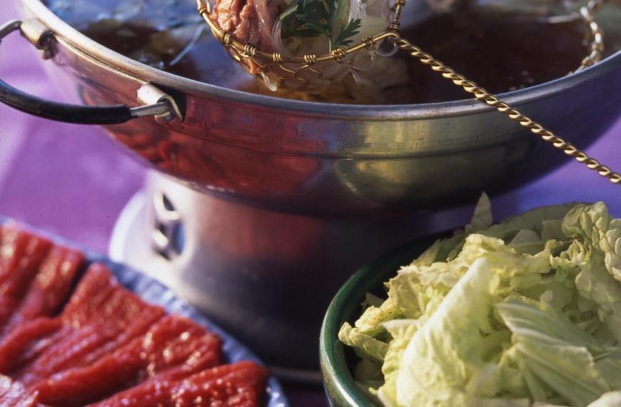 Fondue chinoise au boeuf Fondue chinoise au boeuf