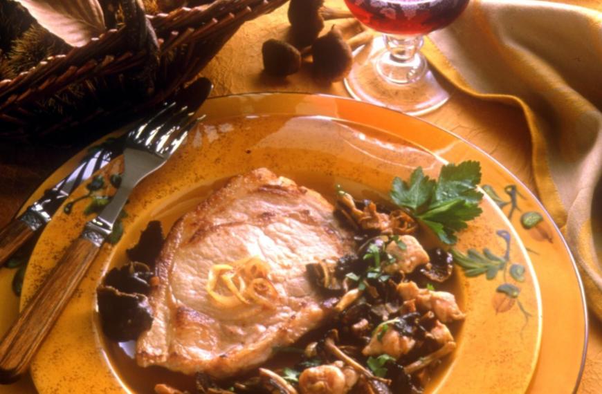 Recette de Côte de veau aux champignons et aux ris de veau