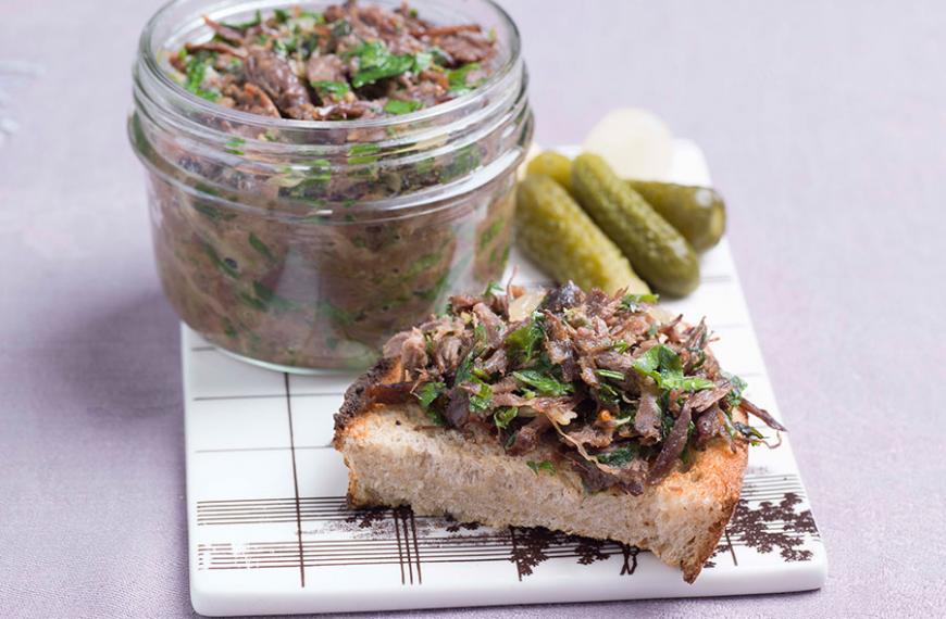 Rillettes de queue de bœuf aux herbes et épices douces